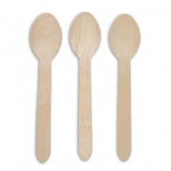 Bio-degradable Disposable Wooden Spoons (100 units)