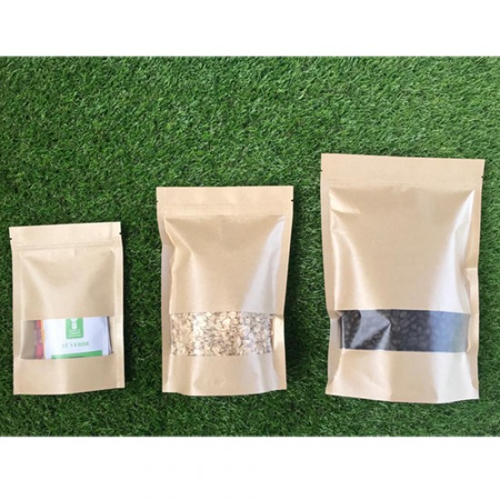 Bolsa Kraft  ZipLock Grande