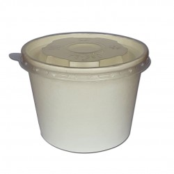 White cardboard ice cream or soup cup 32 oz