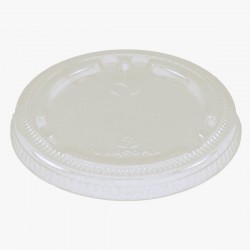 Flat Transparent Lid without Hole for Straw