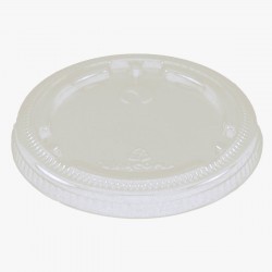 Tapa Transparente Plana sin Hueco para Pajilla (4-9oz)