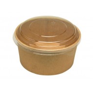 Tazón Kraft 1000 ml con Tapa PET (32 oz)