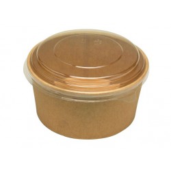Kraft bowl 1300 ml with PET lid