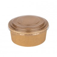 Kraft bowl 750 ml with PET lid
