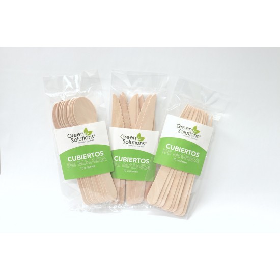Biodegradable wooden forks (10 units)