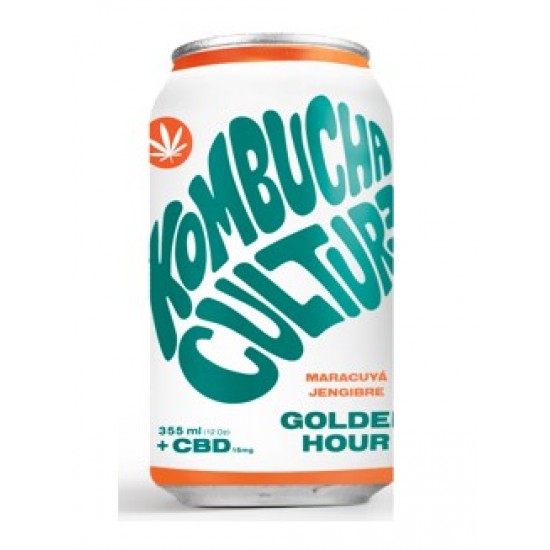 CBD Golden Hour Kombucha (Ginger and passion fruit)