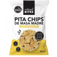 Sourdough pita chips with parmesan cheese.