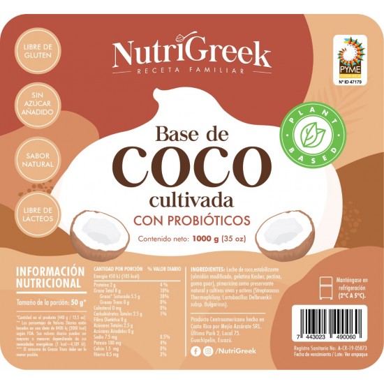 Yogurt Vegano de Coco kilo (bolsa)