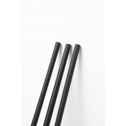Black Agave Straw 6 mm x 21 cm, Wrapped
