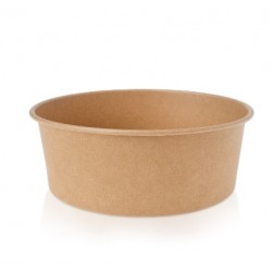 Kraft bowl 500 ml with PET lid