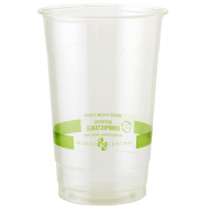 Vaso 24 oz Transparente PLA Raya Verde