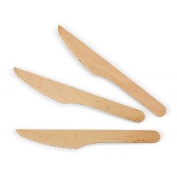 Bio-degradable knives made of wood 
