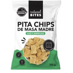 Sourdough Pita Chips with Garlic and Spices