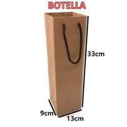 Bolsa Kraft Botella Vino ( caja 200 uds)
